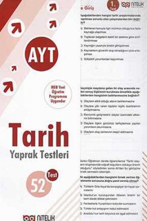 AYT Tarih Çek Kopart Yaprak Test kapak görseli